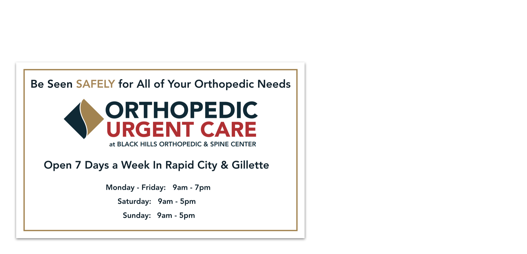 Black Hills Orthopedic &amp; Spine Center Rapid City Gillette